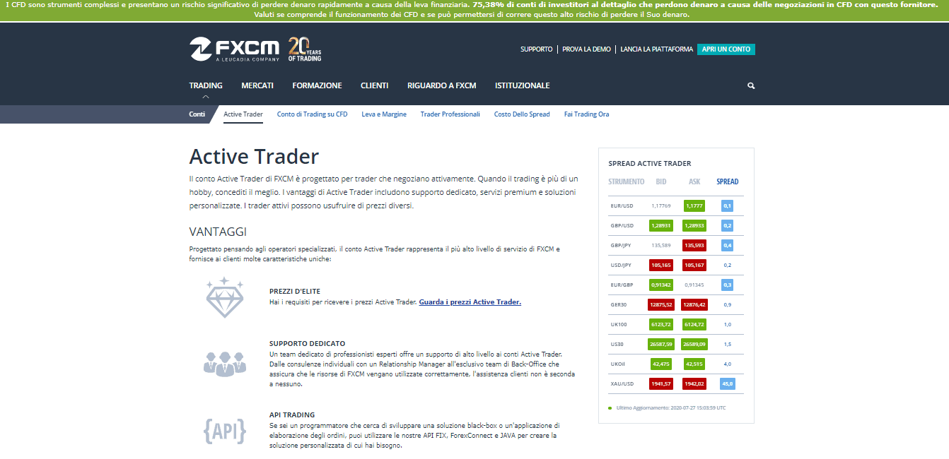 Offerte Active Trader di FXCM Offerte Active Trader di FXCM